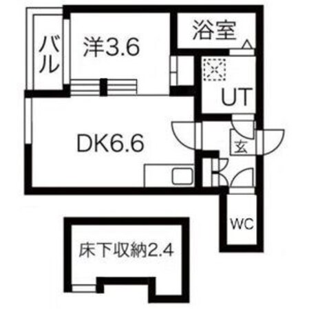 平安通駅 徒歩5分 2階の物件間取画像